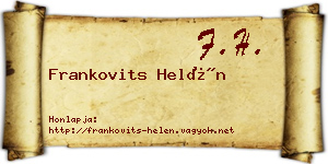 Frankovits Helén névjegykártya